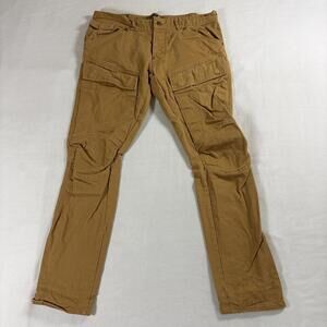Workwear Cargo Pants Utility American Stitch Tag 34 Fits Like 34 X 29 Brown